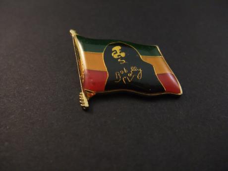 Bob Marley Jamaicaanse reggae zanger vlag
